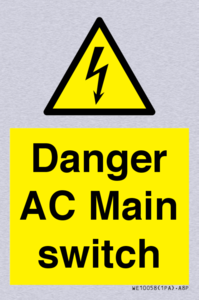 Danger AC Main switch 